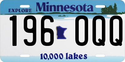 MN license plate 196OQQ
