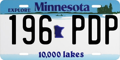 MN license plate 196PDP