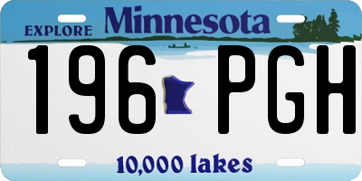 MN license plate 196PGH
