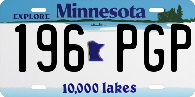 MN license plate 196PGP
