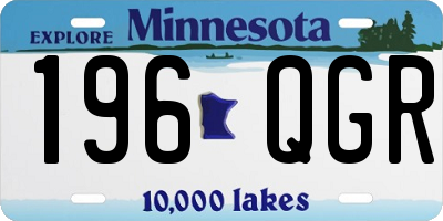 MN license plate 196QGR
