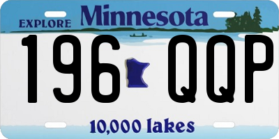 MN license plate 196QQP