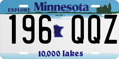 MN license plate 196QQZ