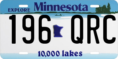 MN license plate 196QRC