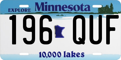 MN license plate 196QUF