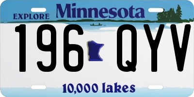 MN license plate 196QYV
