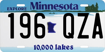 MN license plate 196QZA