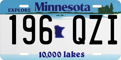 MN license plate 196QZI