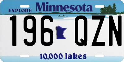 MN license plate 196QZN
