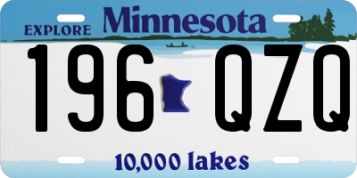 MN license plate 196QZQ