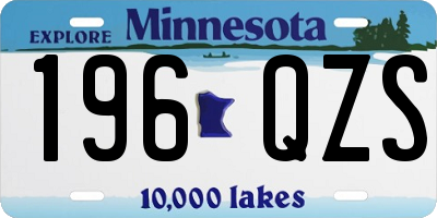 MN license plate 196QZS