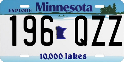 MN license plate 196QZZ