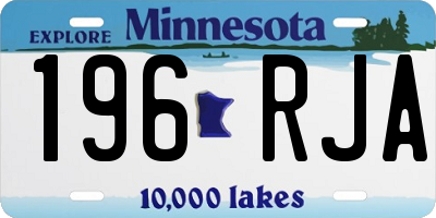 MN license plate 196RJA