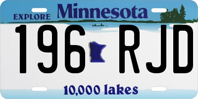 MN license plate 196RJD