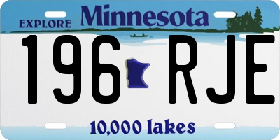 MN license plate 196RJE