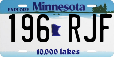MN license plate 196RJF