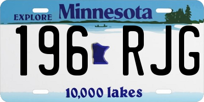 MN license plate 196RJG