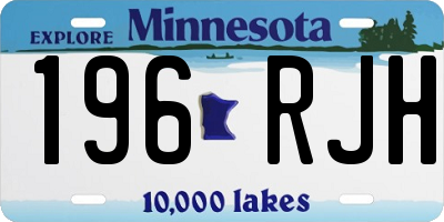 MN license plate 196RJH