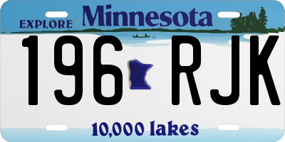MN license plate 196RJK