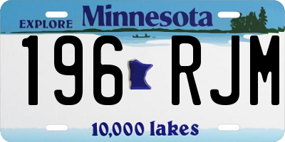 MN license plate 196RJM