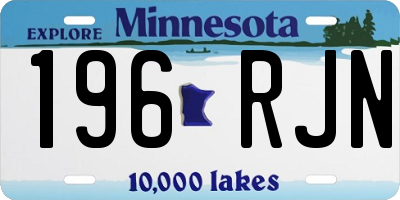 MN license plate 196RJN