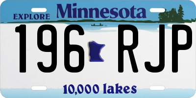 MN license plate 196RJP