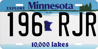 MN license plate 196RJR