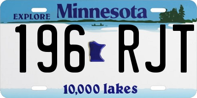 MN license plate 196RJT
