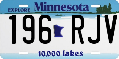 MN license plate 196RJV