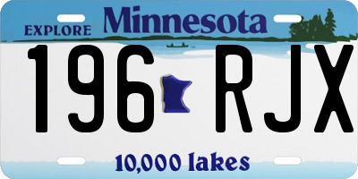 MN license plate 196RJX