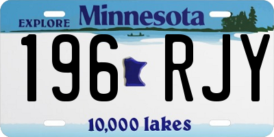 MN license plate 196RJY