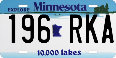 MN license plate 196RKA