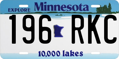 MN license plate 196RKC