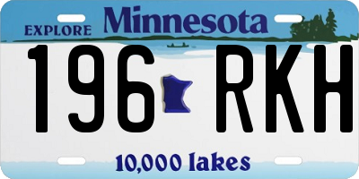 MN license plate 196RKH