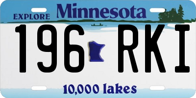 MN license plate 196RKI