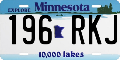 MN license plate 196RKJ