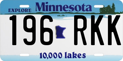 MN license plate 196RKK