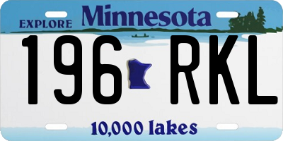 MN license plate 196RKL