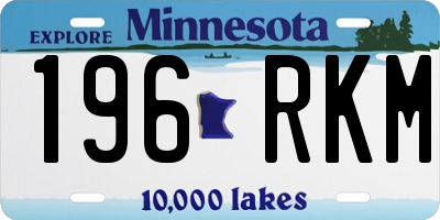 MN license plate 196RKM