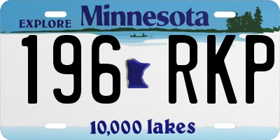 MN license plate 196RKP