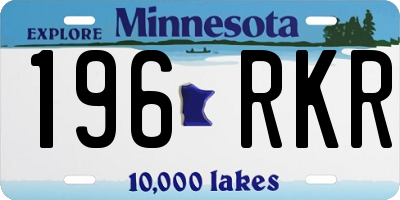 MN license plate 196RKR