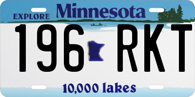 MN license plate 196RKT