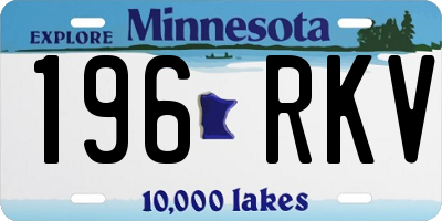 MN license plate 196RKV