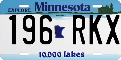 MN license plate 196RKX
