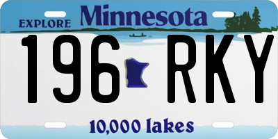MN license plate 196RKY