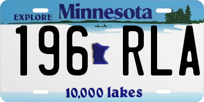 MN license plate 196RLA