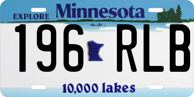 MN license plate 196RLB