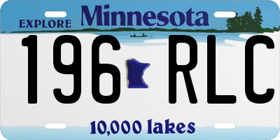 MN license plate 196RLC