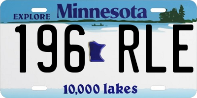 MN license plate 196RLE