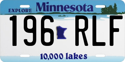 MN license plate 196RLF